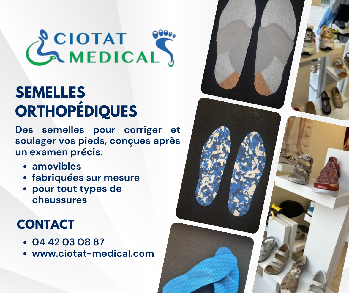 semelles orthopédiques aux alentours d’Aubagne