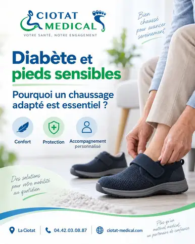 Diab�te et pieds sensibles :  pourquoi un chaussage adapt� est essentiel ?